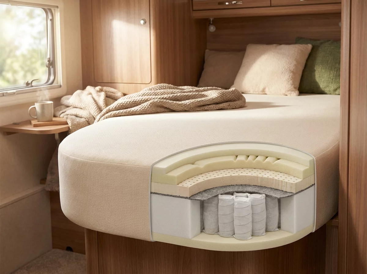 Matelas ergonomique decoupe camping-car