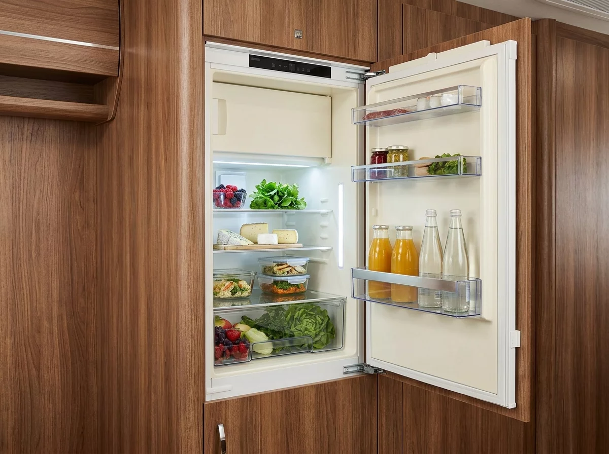 Refrigerateur trimixte camping-car ouvert